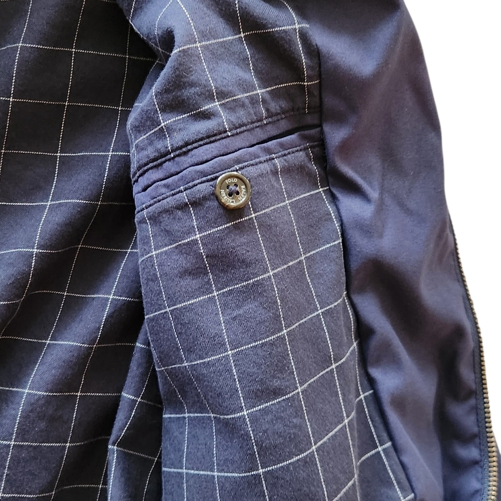 Polo Ralph Lauren Vintage Navy Blue Mens S Bomber Bi-Swing Zip-Up Jacket - Picture 7 of 8